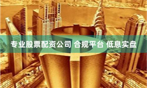 专业股票配资公司 合规平台 低息实盘